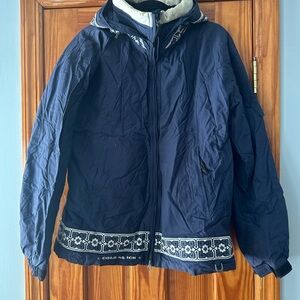 Navy Blue Hooded winter Jacket